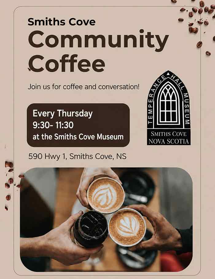 Community Coffee every Thursday at the Museum 9:30 to 11:30